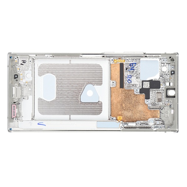 Midtre ramme Bezel Plate Housing Cover erstatning for Note 20 Ultra Reparasjonstjenestedeler Sølv