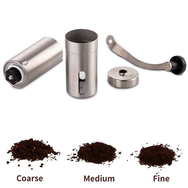 Manuel kaffekværn i rustfrit stål med keramisk kværn til Aeropress, pour-over kaffe