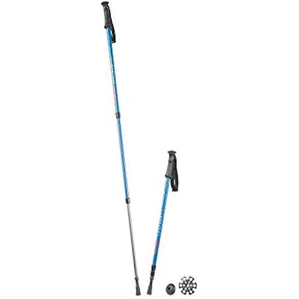 Teleskopisk vandre- og vandrestav - Aluminium - Sommer/vinter skiver inkluderet - Individuelt - Blå