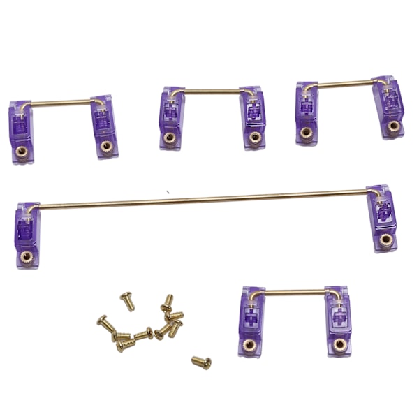 Mekanisk tangentbordsstabilisator med guldpläterade skruvar Datortillbehör för DIY 61/64/87 (transparent lila)
