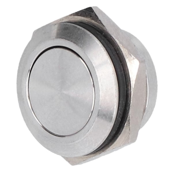 5 st Flat Top Button Switch Rostfritt stål Vattentät skruvterminal Power 0‑220V16mm