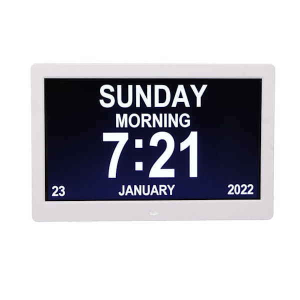 Digital fotoram 10 tum 1024x600 LCD väckarklocka fjärrkontroll 100-240V för hem EU-kontakt
