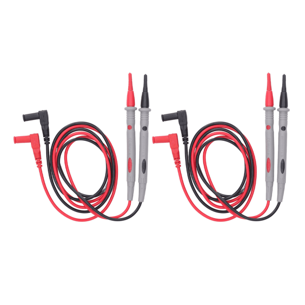 2 sæt Multimeter testledninger Silikone testprobe nåle Elektrisk testledningssæt Universal 1000V 20A