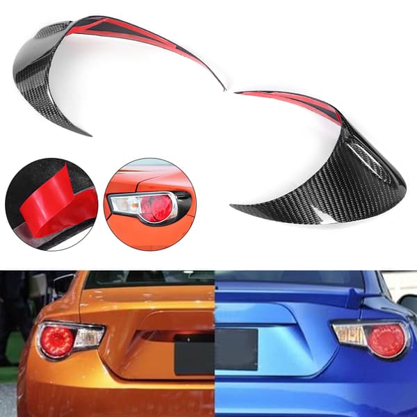 2 st Carbonfiber Baklykta Brynfoder Baklykta Ögonlock Skydd Externt Dekor Passar för Toyota 86