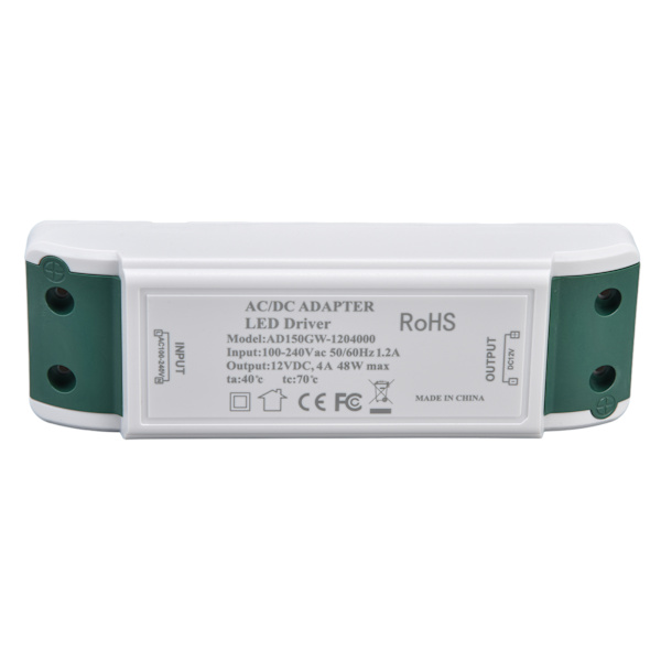 LED strømdriver 12V DC 48W 4A konstant strømspenningsadapter 12V LED strømtransformator AC100‑240V