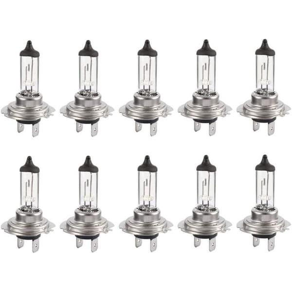 10st 12V H7 55W LED Halogenlampor, Hållbara Varmvita Helljus/Halvljuslampor för Bilar TRIMEC