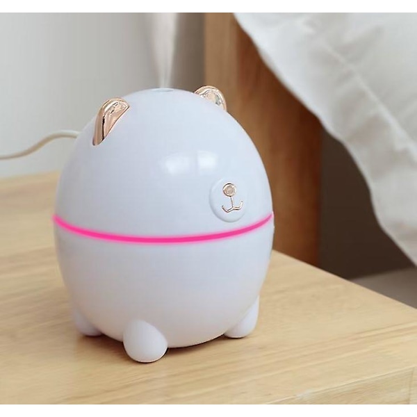 Mini - portabel luftfuktare, liten sval dimluftfuktare med LED-nattlampa i färg, USB