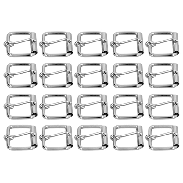 20 stk. bæltespænder i lyse farver med blank overflade, robust, holdbar, farveægte, bred anvendelse, metalspænde 4 mm