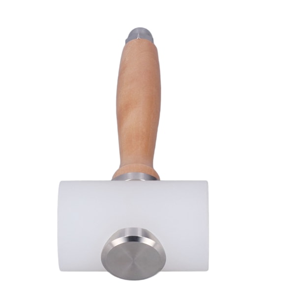 Lærskjæringshammer Hvit T-formet Nylon Lærstansing Hammer Trehåndtak DIY Lærstansing Skjæringsverktøy