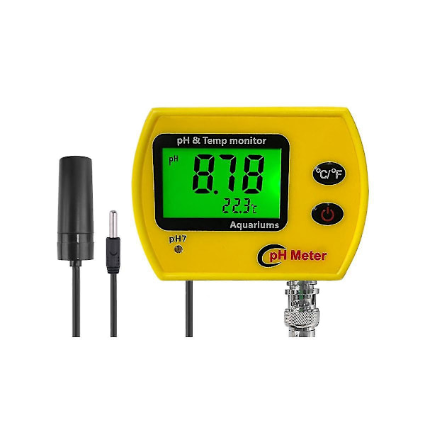 Ph Måler Med Baggrundsbelysning Online Ph-991 Akvarium Ph Tester Temp Monitor Holdbart Acidimeter Værktøj Til Tank Svømme Eu Stik-B10