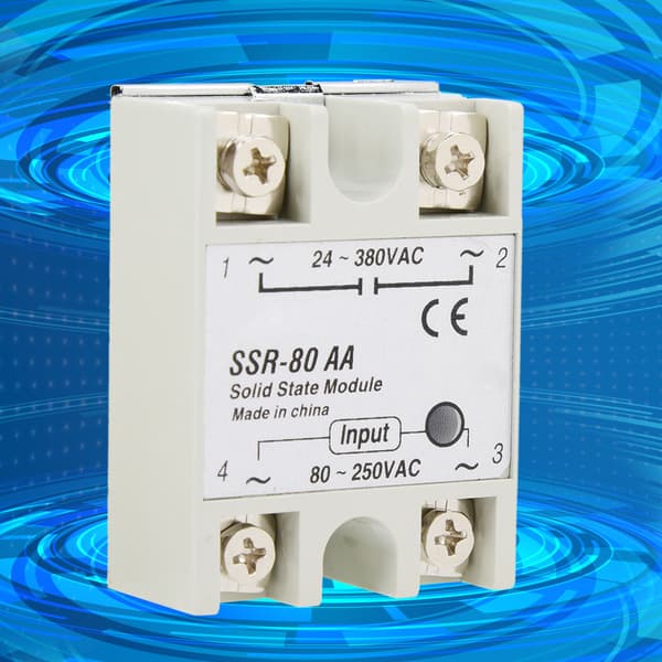 80A Enkeltfaset Solid State Relæ Switch Modul SSR-80AA 80-250VAC