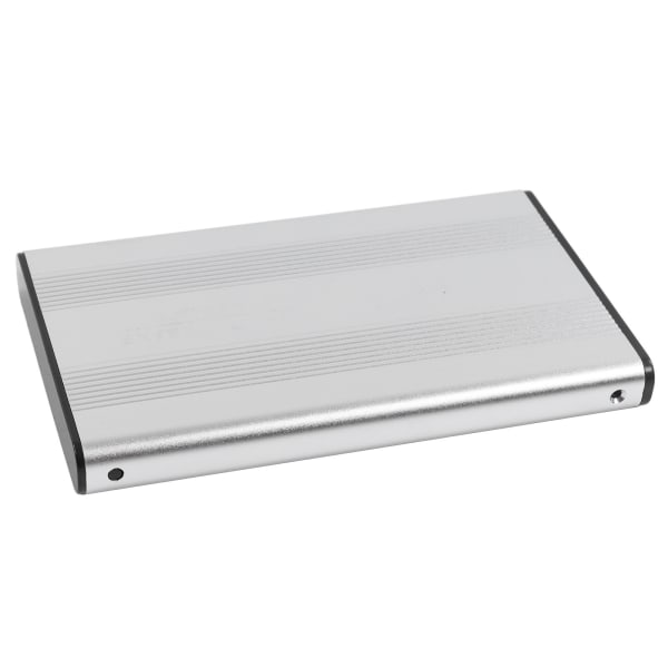 Harddisk kabinett 2,5 tommer 4 TB LED-indikasjon Aluminiumshus Hot-swapbar 5 Gbps USB 3.0-port eksternt HDD-deksel Sølv