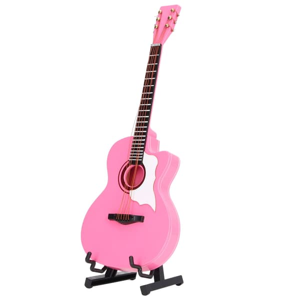 Gitarrmodell Rosa Bøk Materiale Presis Design 18cm Musikkinstrumentmodell for Lek Store Gaver
