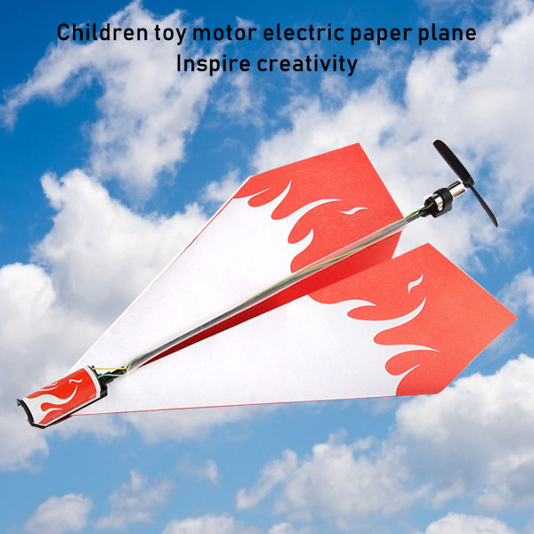 Lasten moottori Sähköinen paperilentokone Innovatiivinen taitettava tee-se-itse lentokonemallilelu aivoälyn kehittämiseenSähkömoottori