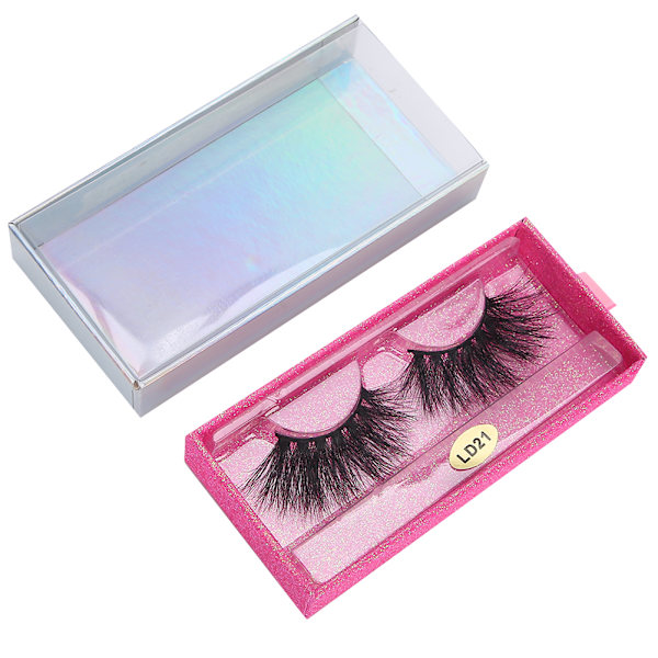 5D 25 mm lösögonfransar Makeup lösögonfransar Fluffy Curling Långa lösögonfransarLD21