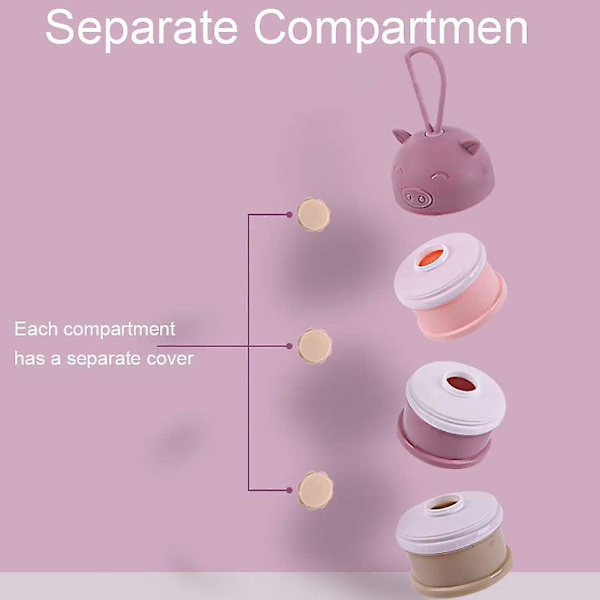 Bærbar stabelbar 4 roms babymelkdispenser