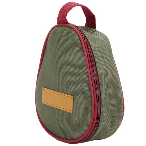 Camping Stekpanna Väska Dragkedja Design Stekpanna Förvaringsväska Camping Köksredskap Väska för Utomhus Picknick Hemförvaring Grön