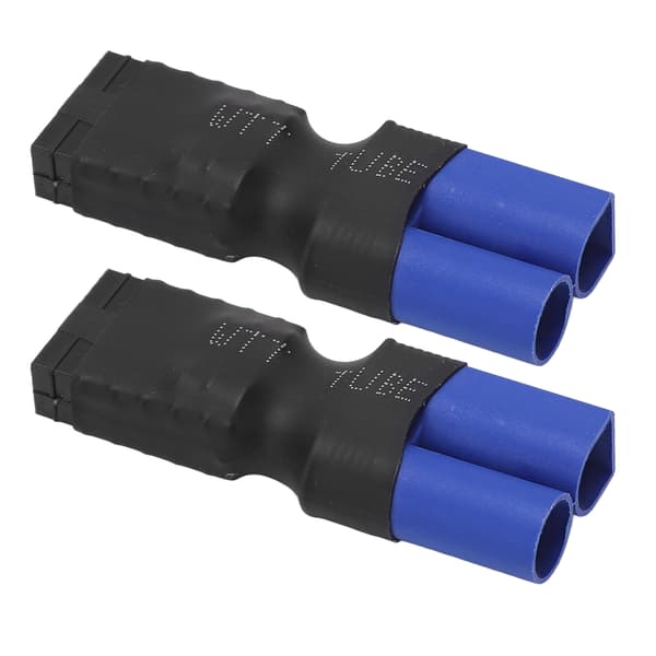 2 stk. Hun til EC5 Han Stikforbindelser Gummi Plast Kobber Lipo Batteri Stik Adapter til Flymodel