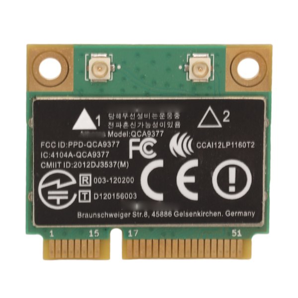 QCA9377 Mini PCIE WiFi-kort 433 Mbps 2,4 G 5 GHz Dual Band WiFi-adapter för Windows 7 8 10 för bärbar dator Mini PC