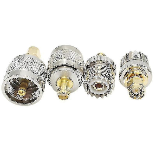 4 stk / sett Uhf Sl16 Pl259 So239 til Sma Hannplugg Hunnkontakt Rf-kontakt Testkonverter