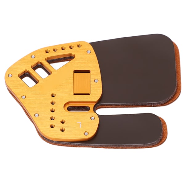 Bueskydning Finger Tab Læder Beskyttelsesbeskytter Tilbehør Guld til Recurve Bow L