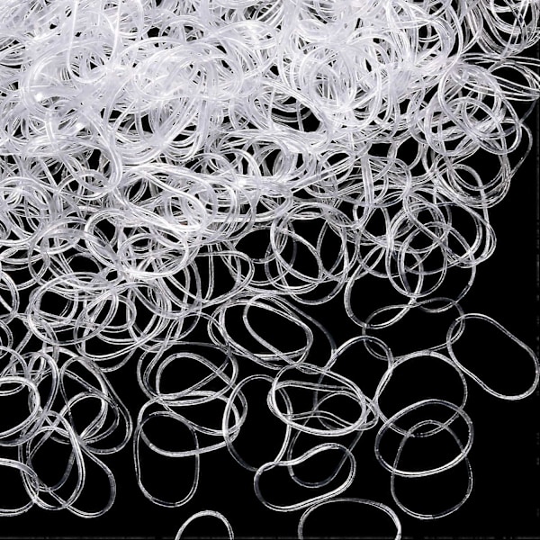 Pakke med 1000 Mini Strikk Soft Elastics, (Transparent)