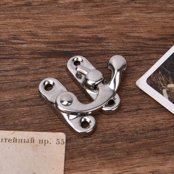 30 stk Haspkrok Retro-stil jernlåskrok Hasp for smykkegaveesker 3,2 x 2,8 cm Sølv venstre låsekrok Hasp