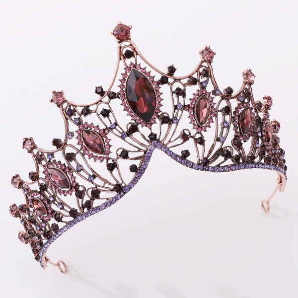 Barokk krystallbrudekrone - elegant rhinestone tiara for bryllupsfest