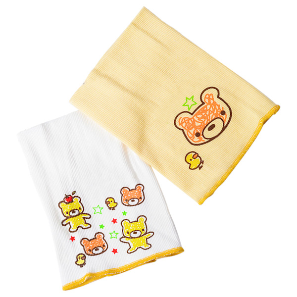 2 stk. Baby Chest Wrap Tube Top i bomull med navlebeskyttelse og bjørnemønster