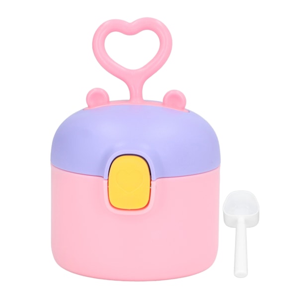 Milk Powder Container Portable 250ml Food Grade PP Scoop Leveler Design Silicon Sealing Baby Food Storage with Spoon Pink