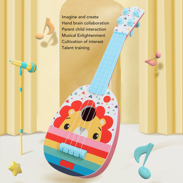 Lasten Ukulele-lelu 4-kielinen Erinomaisen äänen simuloitu kitara-instrumentti aloittelijoille Tyyppi 1