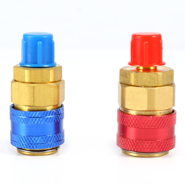 R134a Auto Car Quick Coupler Connector Messing Adaptere Low & High Side AC Manifold