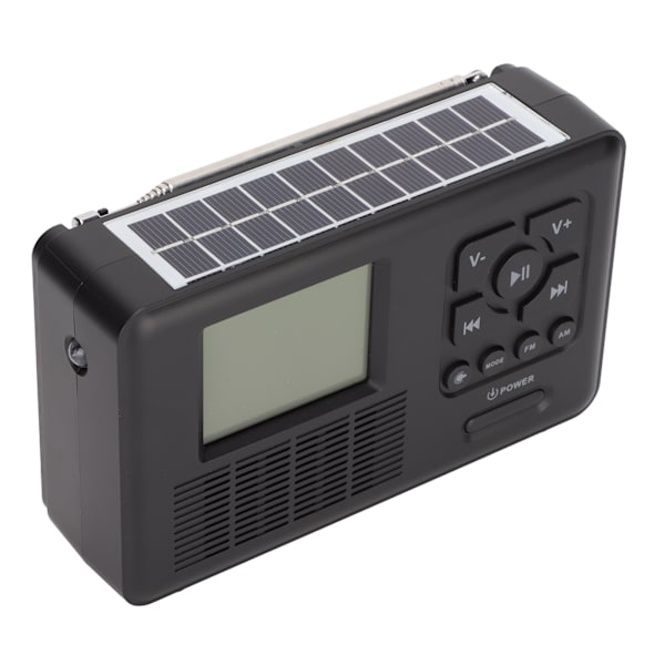 Kortvågsradio AM FM Dual Band Solcellsladdad Handvev Uppladdningsbar Bluetooth Nödbelysning Bärbar Mini Radio TRA550