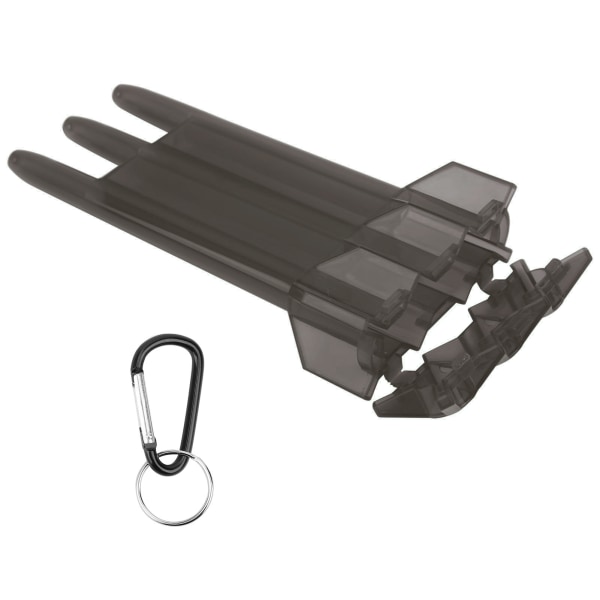 Universal Bärbar Dart Box ABS- case 3-hylsa Förvaring W/Aluminium Legering Hang Spänne Svart