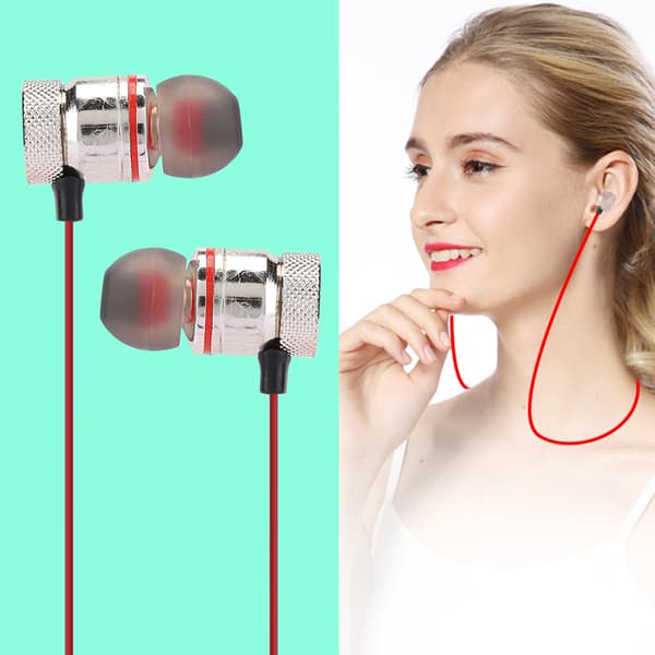 Trådløse Bluetooth Sports Høretelefoner In-Ear Støjreducerende Hovedtelefoner Headset (rouge)