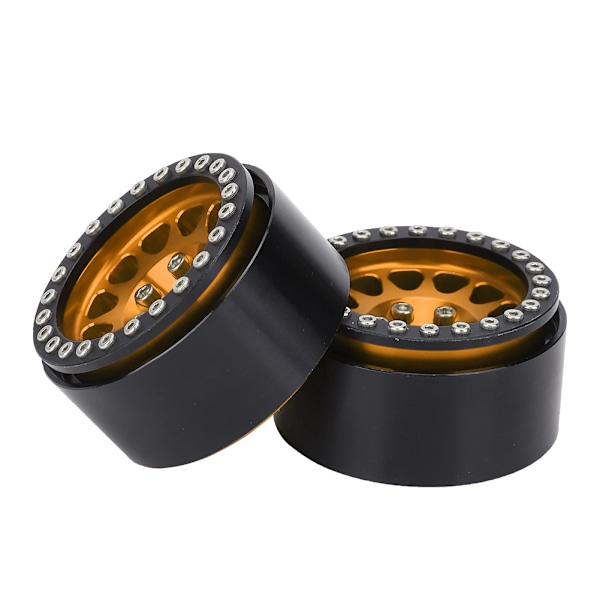 4 kpl 1:10 RC-mallin auton metalliset pyörännavat, auton renkaat sopivat Axial SCX10 / SCX10II / 90046 / 90047 musta ja kultainen