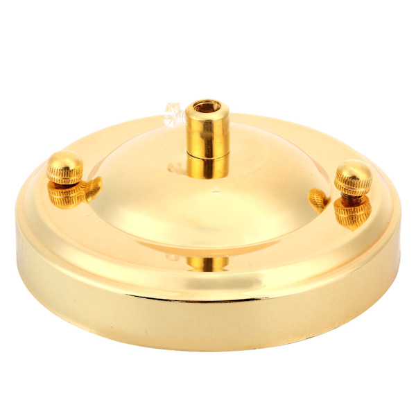 2 stk. Jern Loftslampe Baldakin Krog Lysekrone Pladeholder Dekoration DIY Montering Tilbehør Guld