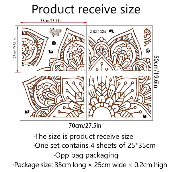Brune MANDALA Veggklistremerker Dekorative klistremerker Henna blomst veggklistremerke for stue soverom kjøkken bad gang møbler Deco voksen tenåring
