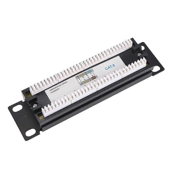 CAT6 8 Porter Patch Panel Rack Nettverk 10 Tommer 1U Rackmontering med RJ45 Socket kompatibel med Husholdnings Distribu-B14