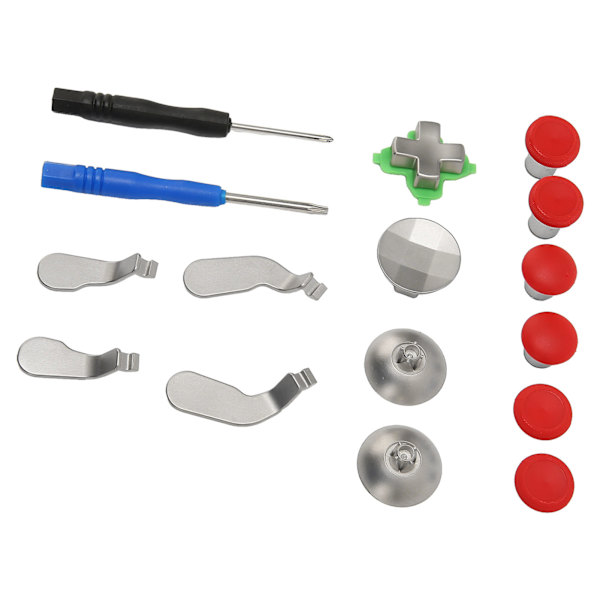 Håndtag Metal Nøgle Paddle Sæt Professionel Aluminiumlegering Erstatnings Controller Nøgle Paddle Kit til PS4 Rød