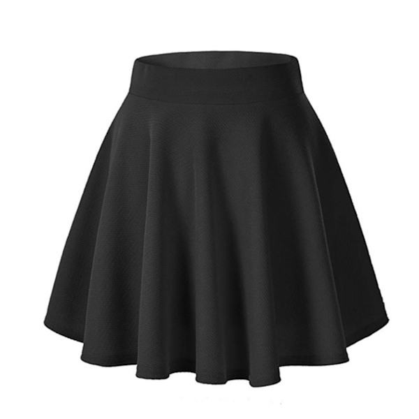 Versatile Stretchy Casual Mini Skirt for Women - Perfect for Summer Daily Outfits M Black