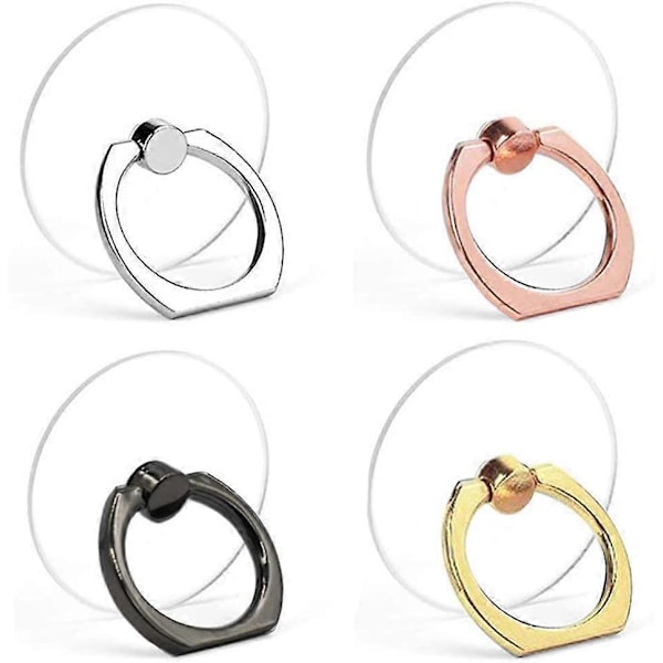 Tlphone Ringhållare 4-pack/Bilhållare 360° Rotation och 180° Telefon Ringgrepp för Tablet PC Skal Smartphone Tlphone Ring Bague Su