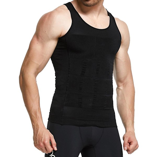 Slankande Body Shaper Väst för Män, Bukkompressionströja