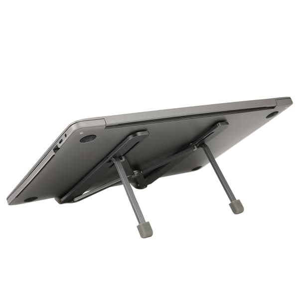 Sammenklappelig bærbar computerstander Ergonomisk design Anti-slip Letvægts bærbar computerbordstander til 9 til 15,6 tommer bærbare computere Grå