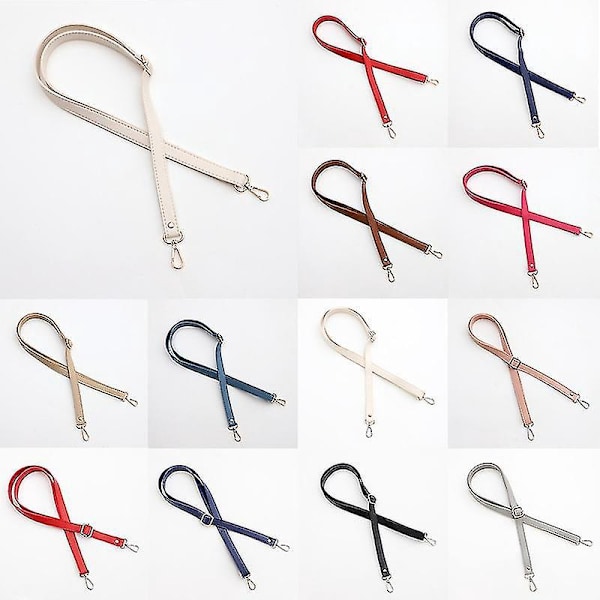 Läderaxelväska DIY Ersättningshandtag Plånbokshandtag Silverspänne 1,8 cm - Aprikos 138 cm