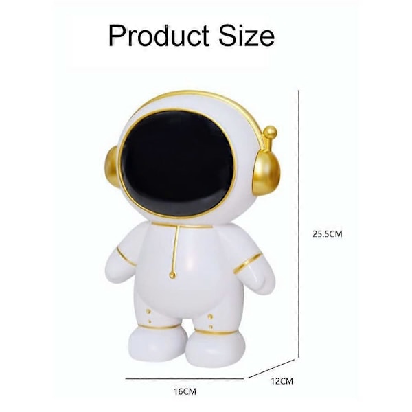Astronaut Spargris Myntbank Rymdman Spargris Astronaut Figurin Dekor Skrivbords Skulptur Staty