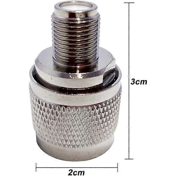2-pack TV N Hane till F Hona 9,5mm Koaxial TV Koaxialkabel Adapter för Koaxial RF Satellit Antenn