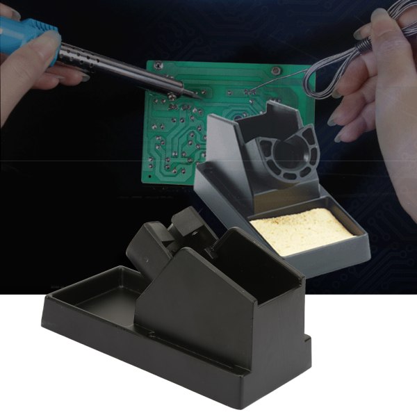 1 stk aluminiumslegering sort loddekolbe stationsholder og støtte af stor varmeafledning-sort