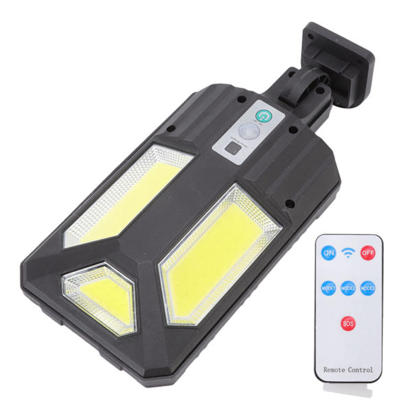 Solar Vägglampa IP65 Vattentät 3000LM 2400MAH Batteri Rörelsesensor Utomhuslampa för Pathway Garden