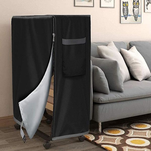 Hopfällbart sängskydd - Utomhusskydd för vilstolar - Svart (99 cm x 38 cm x 114 cm)
